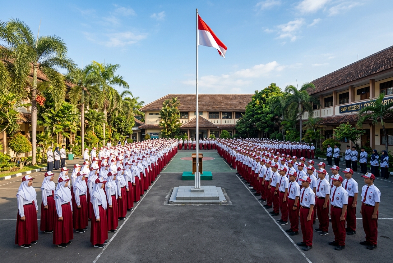 Kegiatan Upacara Bendera HUT RI Ke-81